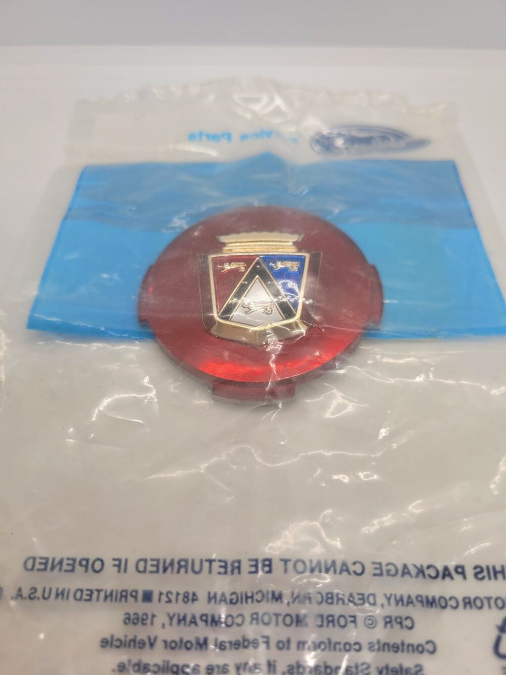 Ford Crest Vintage Red Shield Crown Lions Emblem For Classic Car Display